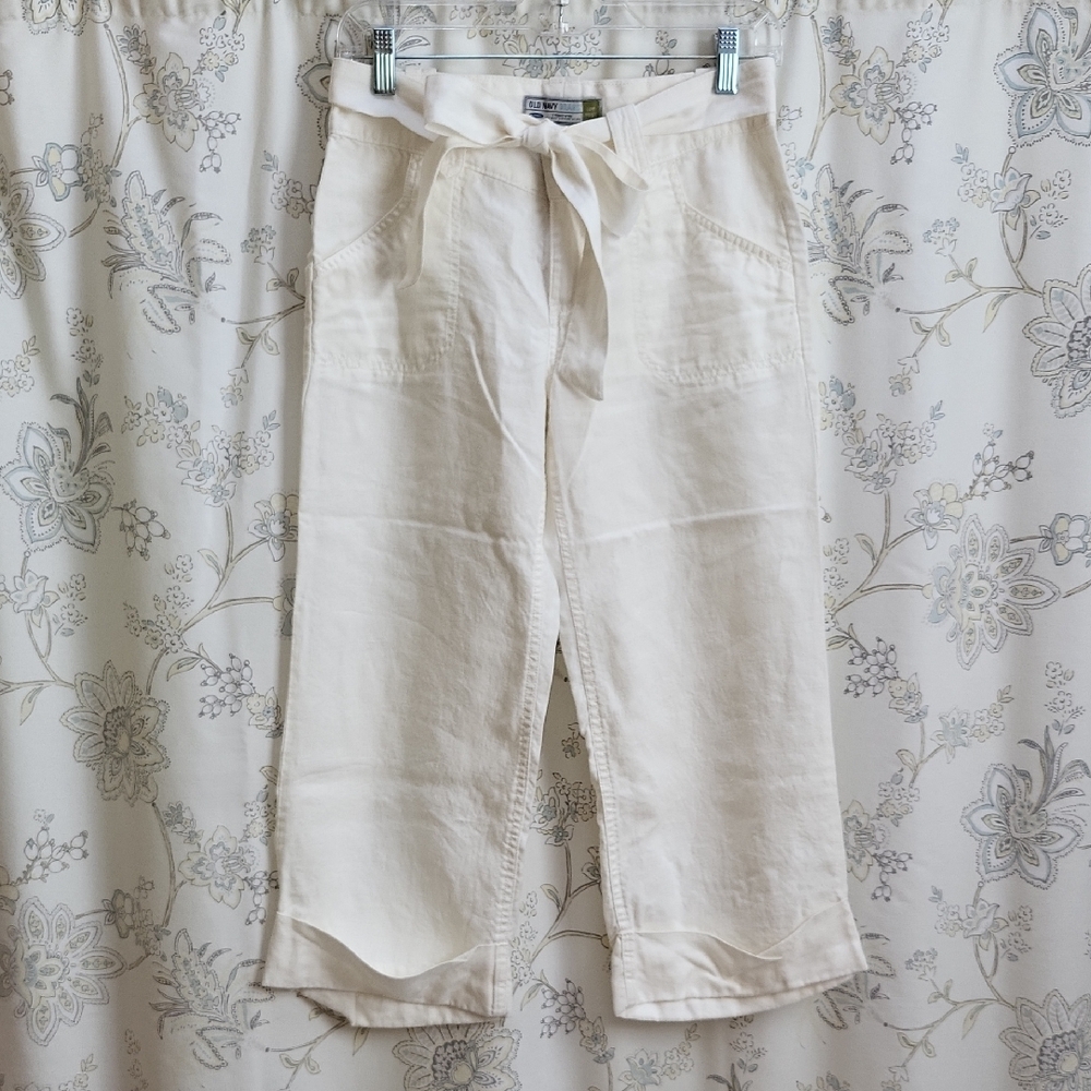 Old Navy Linen Pants, Off-white, Size 4 (fit small)